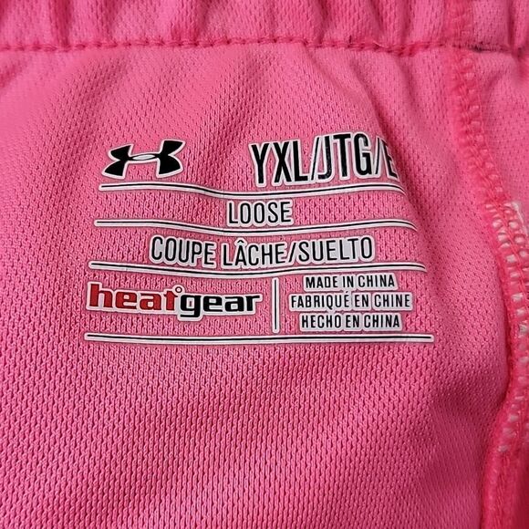 UNDER AMOUR PINK HEAT GEAR LOOSE FIT SHORTS, SIZE XL - Picture 4 of 4